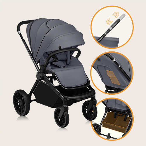 Lionelo Mika Plus Grey Stone — Buggy